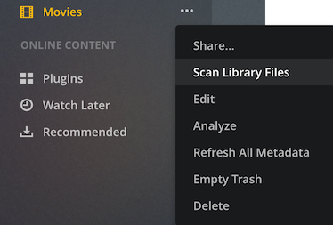 Plex Scan Media